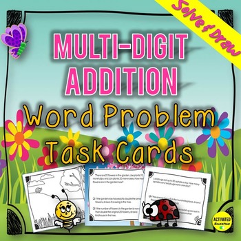 Addition & Subtraction Solve & Draw Bundle | No Prep Math Practice Worksheets, image 3