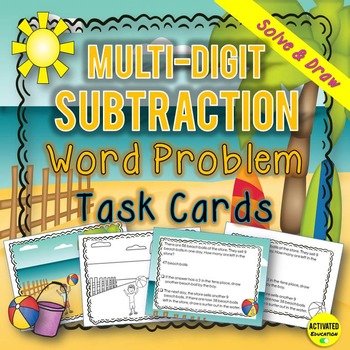 Addition & Subtraction Solve & Draw Bundle | No Prep Math Practice Worksheets, image 4