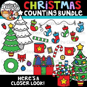 Christmas Counting Clipart Bundle {Christmas Clipart}, image 4