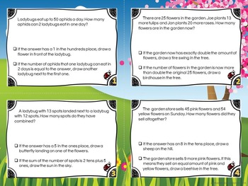 Addition Multi-Digit Word Problem Task Cards, image 3
