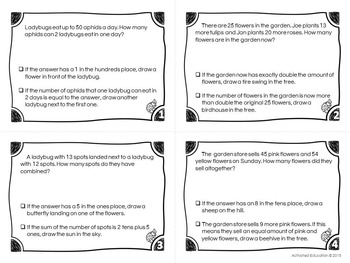 Addition Multi-Digit Word Problem Task Cards, image 4