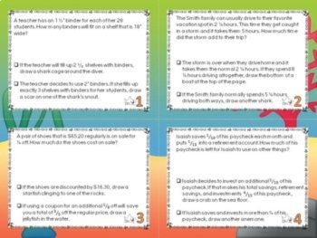 Fraction Word Problem Color by Answer Activity — Creative Solve & Draw Math, image 3