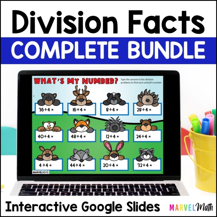 Division Facts FUN Practice Bundle - Google Slides for Division Fact Fluency