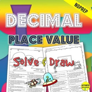 Decimal Operations Solve and Draw Bundle | Creative Math Art Activities, image 2