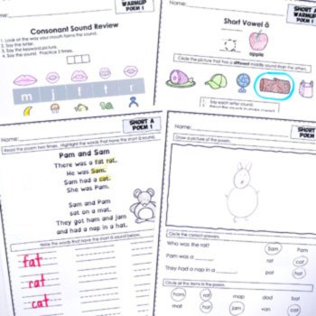 Decodable Poems Workbook Bundle, Decodable Worksheets and Phonics Activities, image 3