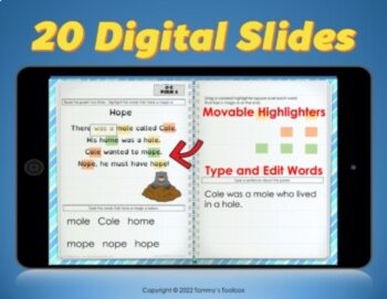Magic E Decodable Readers Poems and Worksheets, Silent E decodable reading, image 3