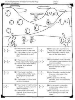 Multiply & Divide Fractions Solve & Draw | Creative Fraction Practice | No Prep, image 4