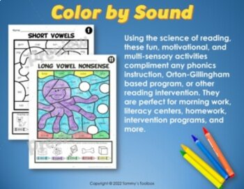 Summer Coloring Pages & Color by Sound | Phonics Activities for Beginning Reader, image 3