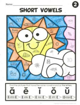 Summer Coloring Pages & Color by Sound | Phonics Activities for Beginning Reader, image 4
