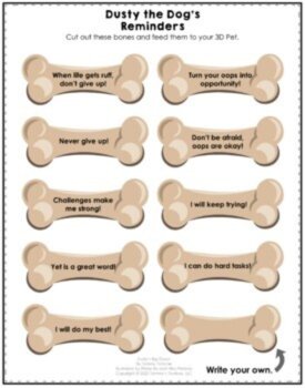 Dog Pet for your Desk Growth Mindset Activity and Craft, image 3