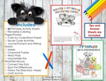 Growth Mindset Worksheets & Coloring Pages with Friendship Coloring & Games, image 2