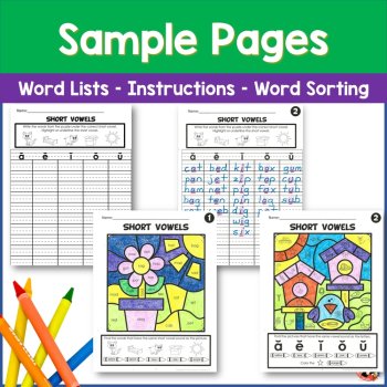 Spring Color by Code Coloring Pages and Phonics Color by Sound Activities, image 4
