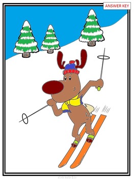 Winter Math Fraction, Decimal & Percent Color By Number, image 2