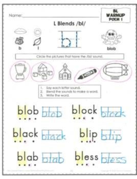 Consonant Blend Decodable Readers Poems and Worksheets, image 2