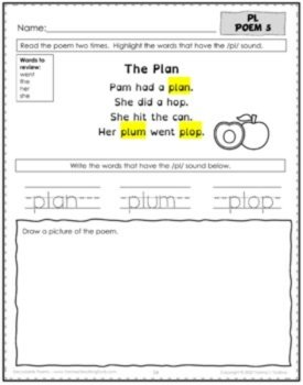 Consonant Blend Decodable Readers Poems and Worksheets, image 4