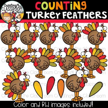 Thanksgiving Counting Clipart Bundle {Thanksgiving Clipart}, image 2