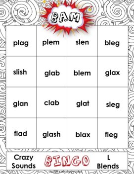 Phonics Bingo Game for Nonsense Word Fluency Practice, image 3