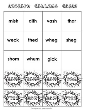Phonics Bingo Game for Nonsense Word Fluency Practice, image 4