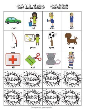 CVC-E Words Phonics Game Bingo for Phonemic Awareness, Magic e Long Vowel Sounds, image 4