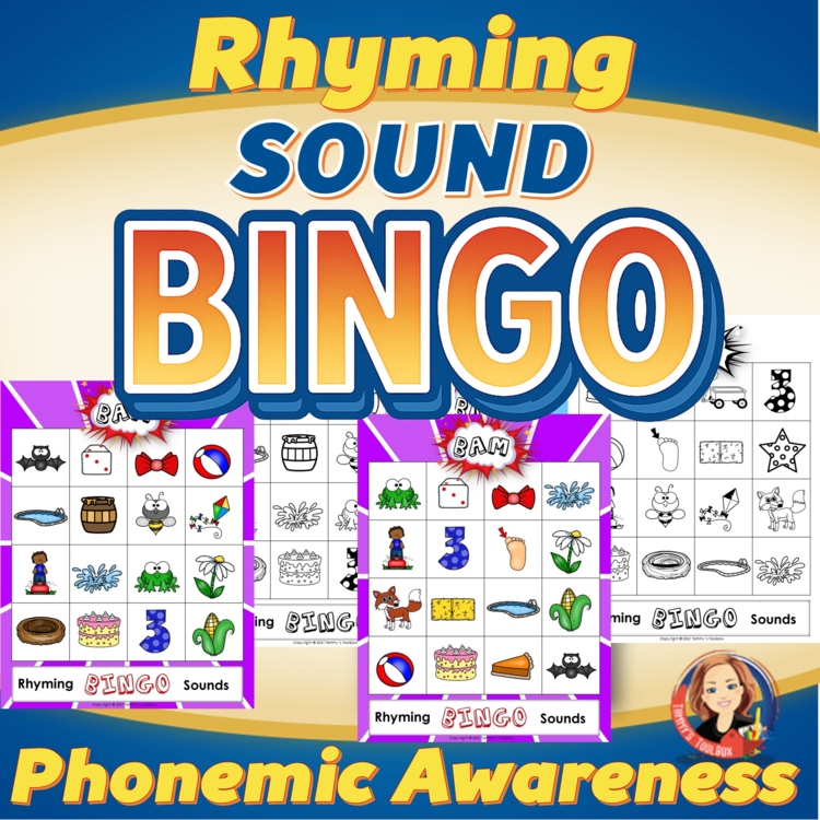 Rhyming Words Bingo Games for Phonemic Awareness