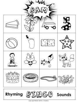 Rhyming Words Bingo Games for Phonemic Awareness, image 3