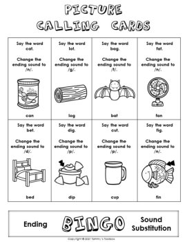 Phoneme Substitution CVC Phonics Bingo Game, Alphabet Sounds, Phonemic Awareness, image 4