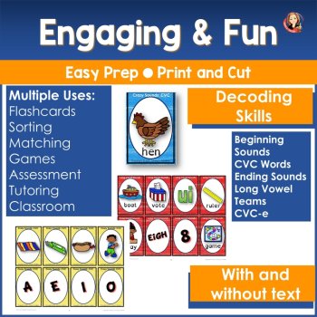 Long and Short Vowel Phonics Games | Phonemic Awareness & Word Sorting Practice, image 2