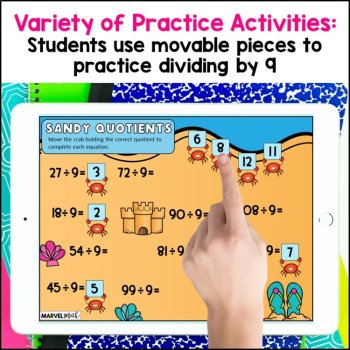 ÷ 9 FUN Division Facts Practice - Digital Activities - Division Fluency, image 2