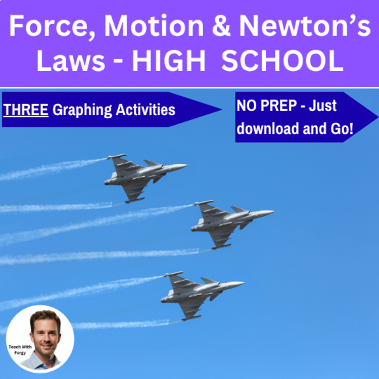 Force, Motion & Newton’s Laws Data Graphing Lab Bundle | HIGH SCHOOL