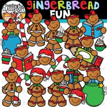 Christmas Clipart Bundle -Elf, Rudolph, gingerbread Clipart, image 4