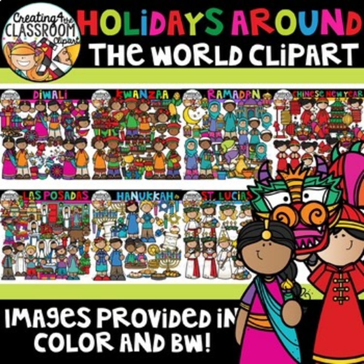 Holidays Around the World Clipart Bundle {Holidays Clipart}