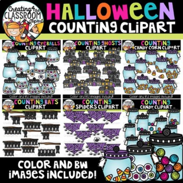 Halloween Counting Clipart Bundle {Halloween Clipart}