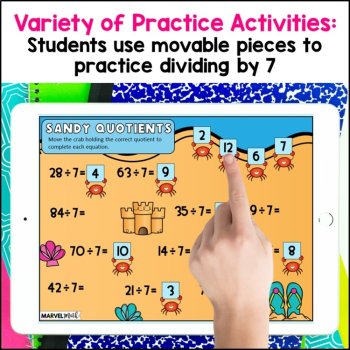 ÷ 7 FUN Division Facts Practice - Digital Activities - Division Fluency, image 2