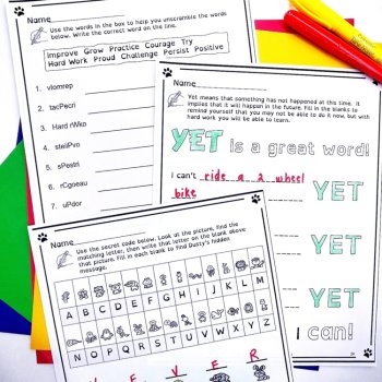 Growth Mindset Worksheets Coloring Pages, Activities & Posters, Puzzles, image 3