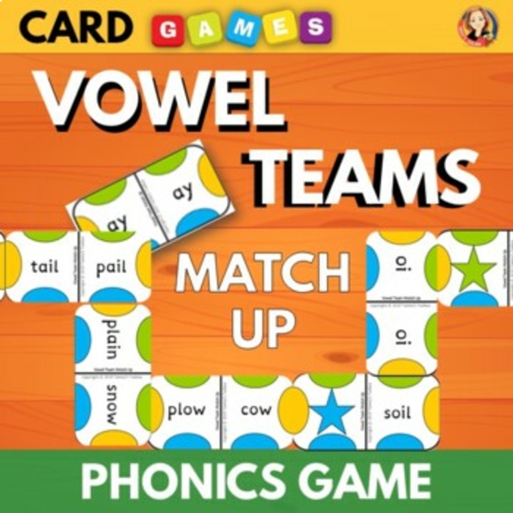 Long Vowel Teams Card Game, Phonemic Awareness and Word Fluency Activity