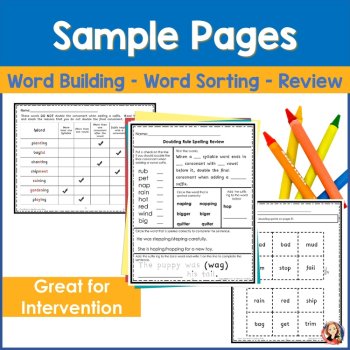 Doubling Rule Spelling Practice Activities, Games, Worksheets, image 3
