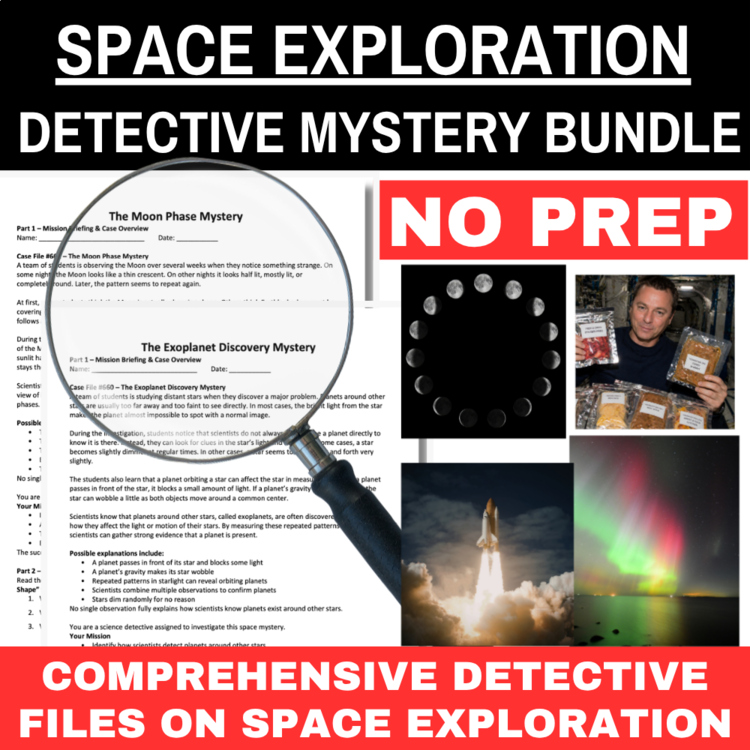 Space Exploration Detective Mystery Bundle | Astronomy Activities, Space Science