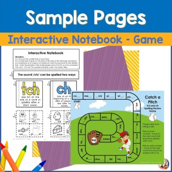 TCH and CH Spelling Rule Activities, Games, Worksheets, Interactive Notebooks, image 4