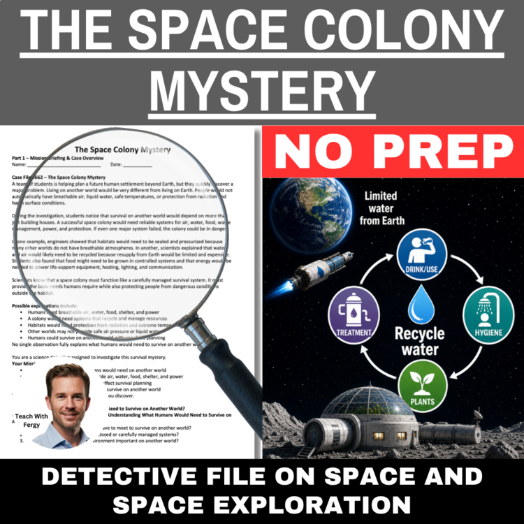 The Space Colony Mystery - Space Activity | Space Life-Support, Space Habitats