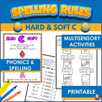 Spelling Activities for Hard and Soft C, Phonics Games, Worksheets, Interactive Notebooks, image 2