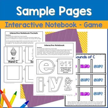 Spelling Activities for Hard and Soft C, Phonics Games, Worksheets, Interactive Notebooks, image 4