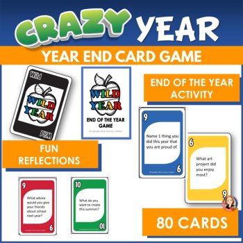 End of Year Activity Card Game, Year End Memories Game, image 2
