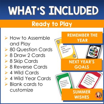 End of Year Activity Card Game, Year End Memories Game, image 3