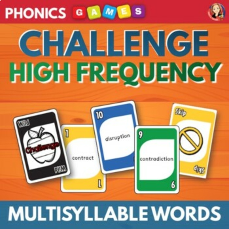 Multisyllable Sight Word Card Game | High Frequency Word Practice & Fluency