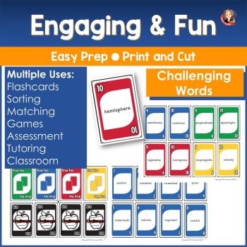 Multisyllable Sight Word Card Game | High Frequency Word Practice & Fluency, image 3