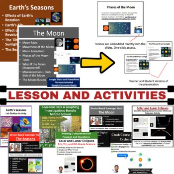 Earth, Sun, & Moon Patterns - 5E Lesson Bundle | Seasons, Moon Phases, Eclipses, image 4