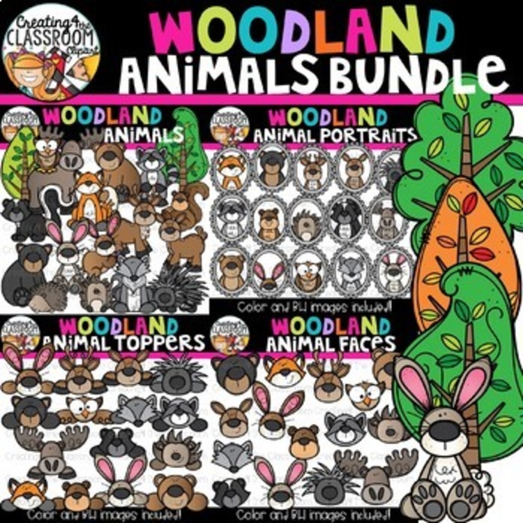 Woodland Animals Clipart Bundle {Woodland Animals Clipart}