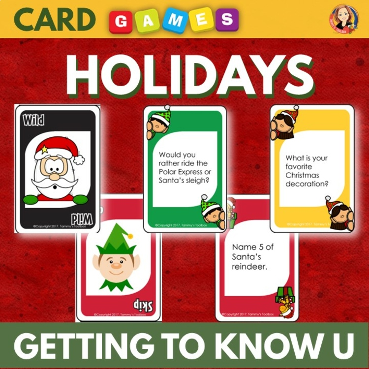 Christmas Holiday Card Game and Activities
