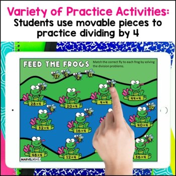 ÷ 4 FUN Division Facts Practice - Digital Activities - Division Fluency, image 2
