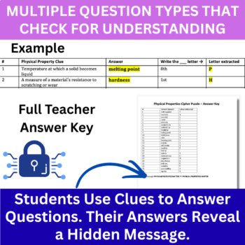 Physical Properties of Matter Cipher Puzzle - Chemistry Activity | Physical, image 4
